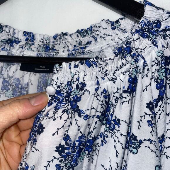 Lane Bryant Swing Popover Floral Blouse Bracelet-Sleeve Lightweight Size 14 16 - Picture 4 of 10